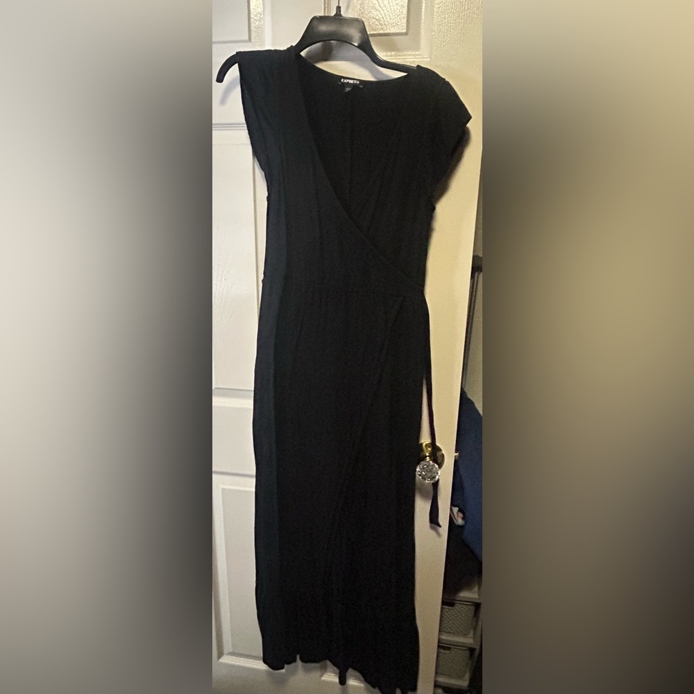 Express Black One Shoulder Sheath Dress